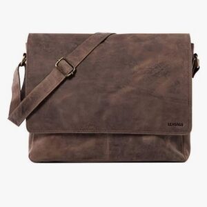 Brown Leather Messenger Bag